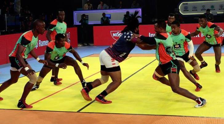 Kenya Kabaddi players during a past tournament. PHOTO/COURTESY