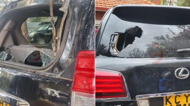 Raila's car damaged in battle by anti-riot police