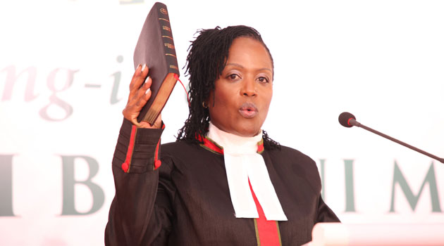 Mokaya the CRJ after being sworn in at the Supreme court