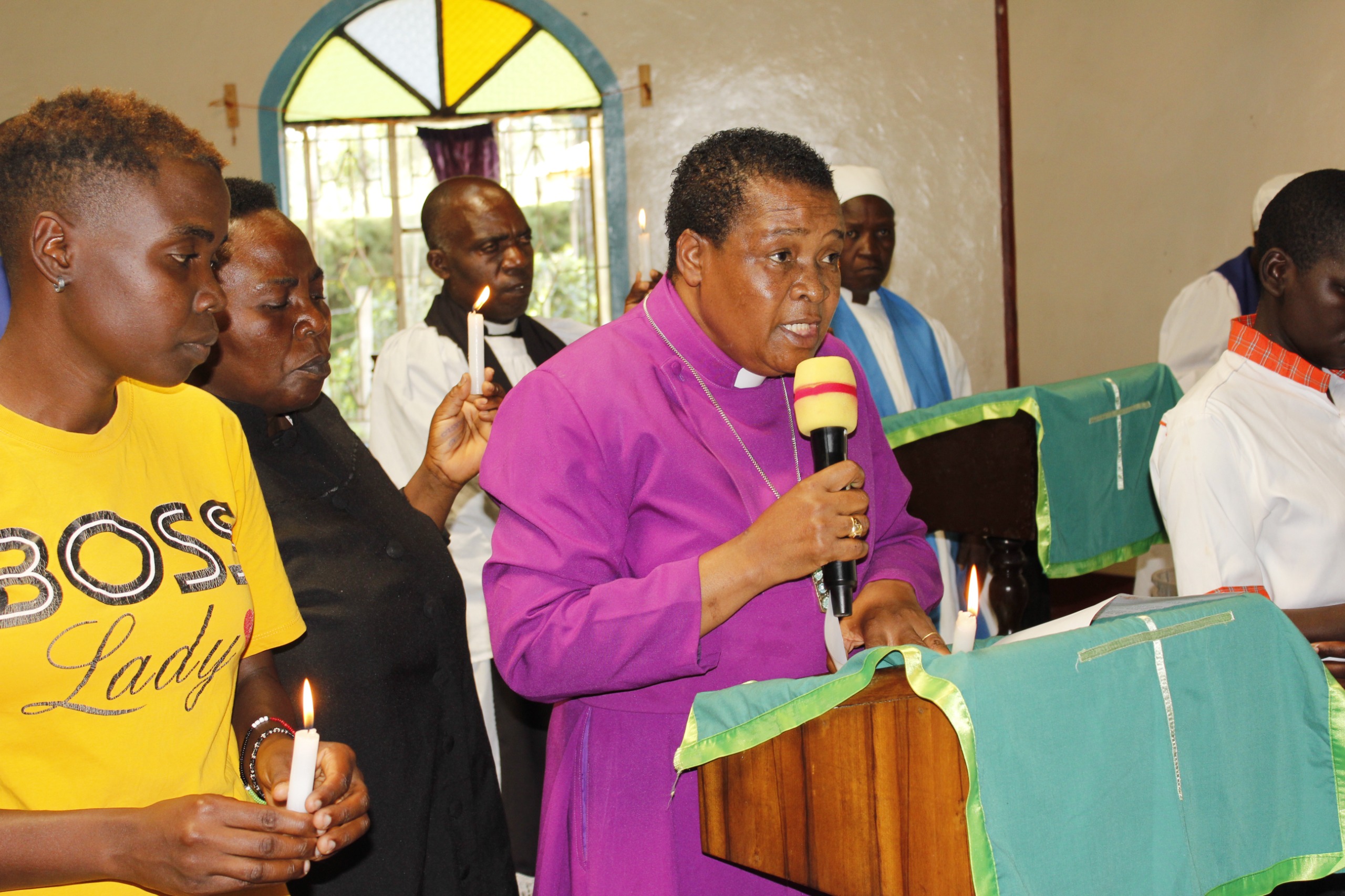 Bishop Rose Okeno Condoles with bereaved families who lost loved during protests