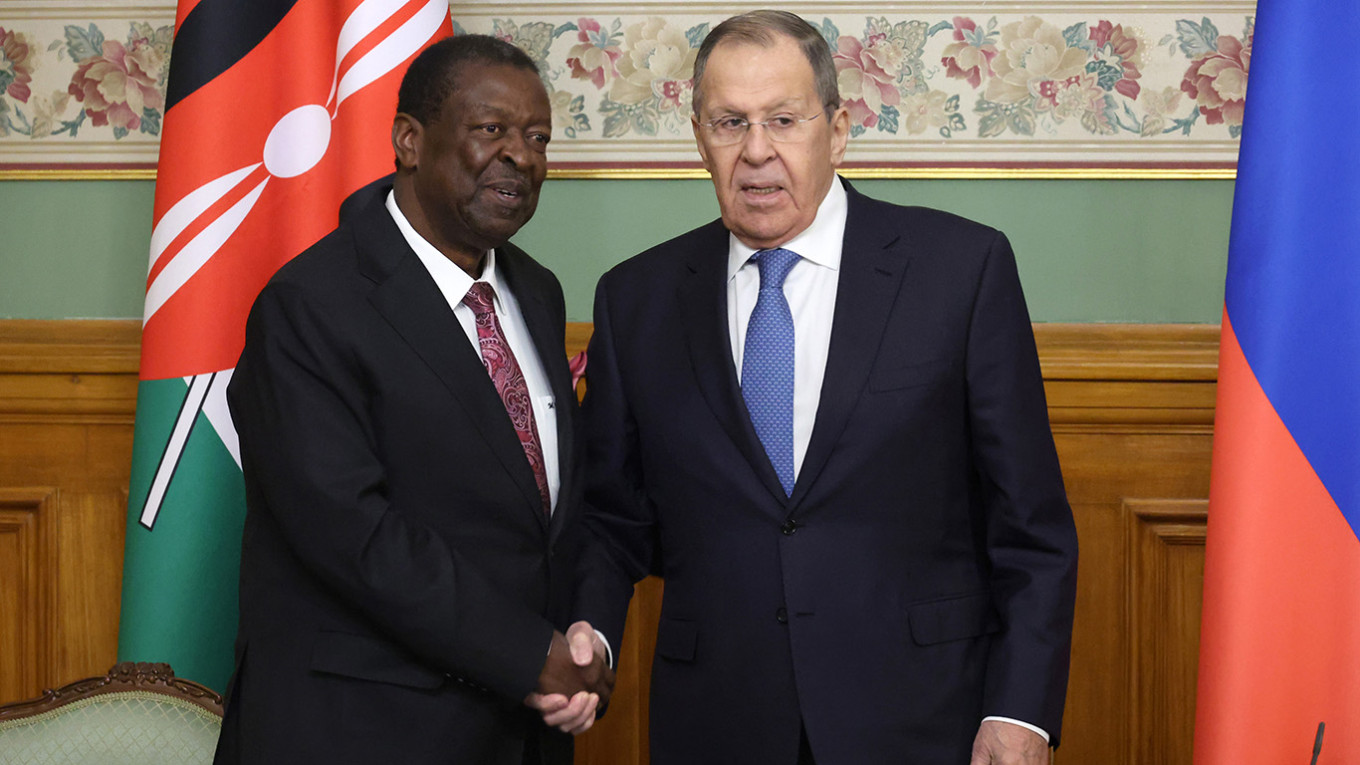 Kenyan Foreign Minister Musalia Mudavadi and Russian Foreign Minister Sergey Lavrov. Photo credit X (1)