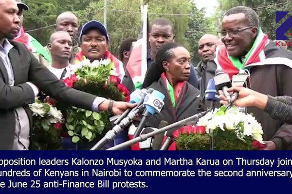UNITED OPPOSITION LEADERS JOIN KENYANS TO COMMEMORATE JUNE 25TH ANTI-FINANCE BILL PROTESTS
