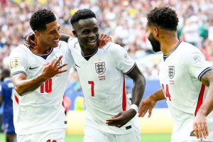 Saka hits treble as England win ten-goal France thriller