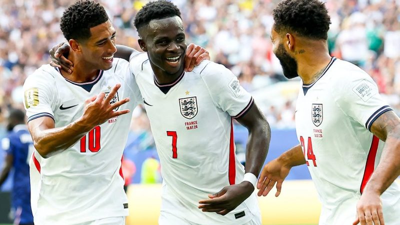 Saka hits treble as England win ten-goal France thriller