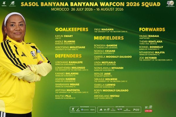Ellis announces Banyana squad for WAFCON 2026