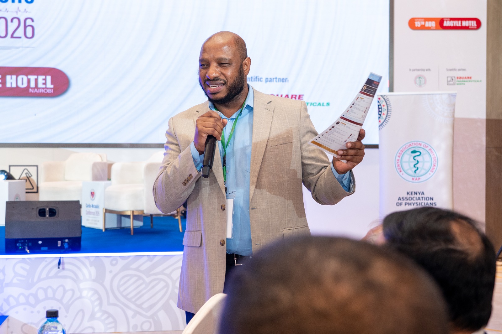 Dr. Erick Njenga, President of the Kenya Association of Physicians, addressing delegates at the Cardio-Metabolic Conference 2026 in Nairobi.